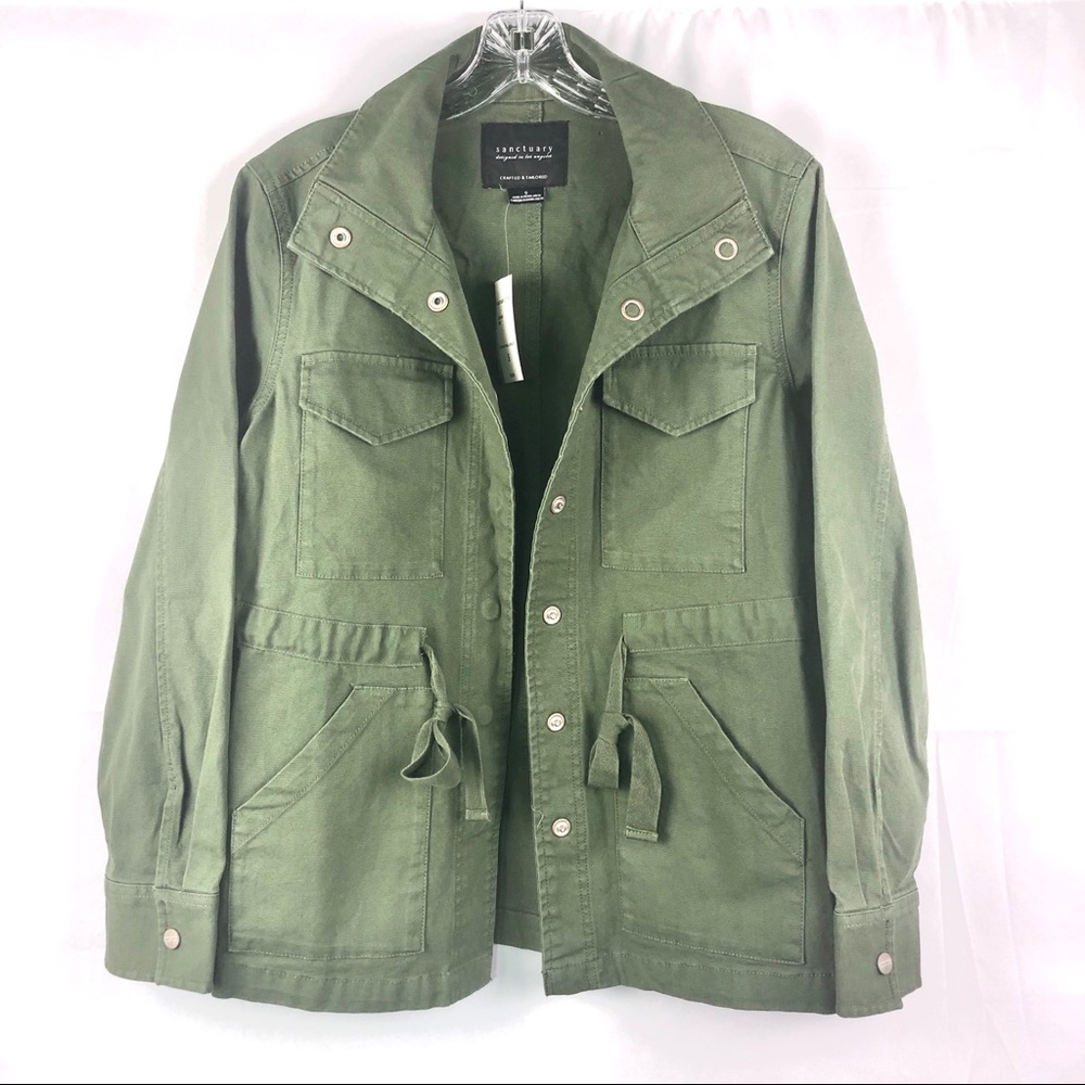 Sanctuary Cotton Twill Army Green 4 Pocket Jacket